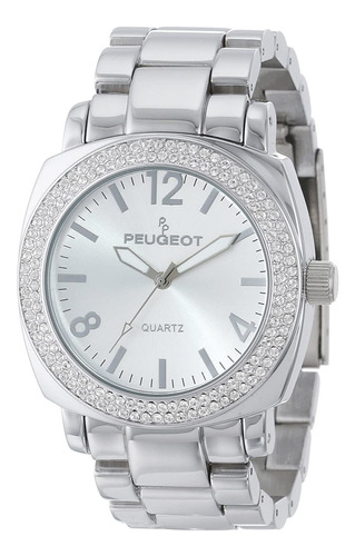 Reloj Mujer Pp Peuge 7075s Cuarzo Pulso Plateado Just Watche