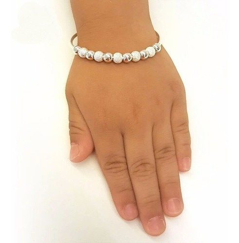 Pulsera Plata De Niña Ajustable