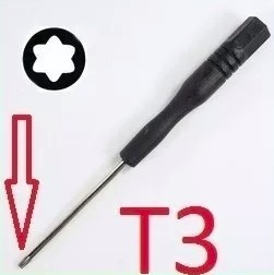 Imagem 2 de 4 de Chave T3 Torx Para Motorola Xt910 Xt912 Droid Razr Xqsr003
