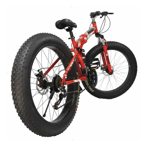 Bike Aro 26 Bicicleta Dobrável Fat Pneu Largo Aço Carbono 21