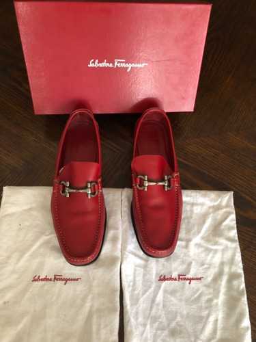 Zapatos Salvatore Ferragamo Color Rojo Talla 8 1/2 Usados
