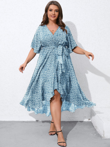 Vestido Corto Casual Fresco Estampado Rayas Línea