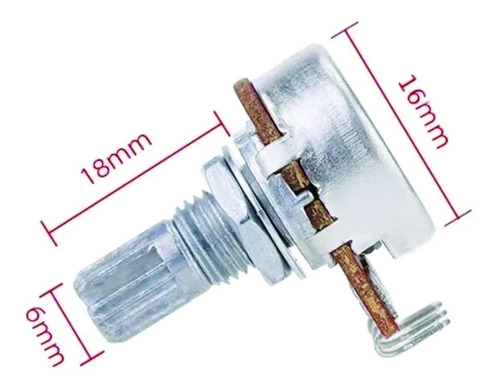 Imagen 3 de 4 de Potenciómetro Alta Calidad Para Guitarra O Bajo De 500k