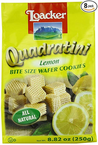 Loacker Quadratini Limón Galletas De La Oblea, Paquetes De 8