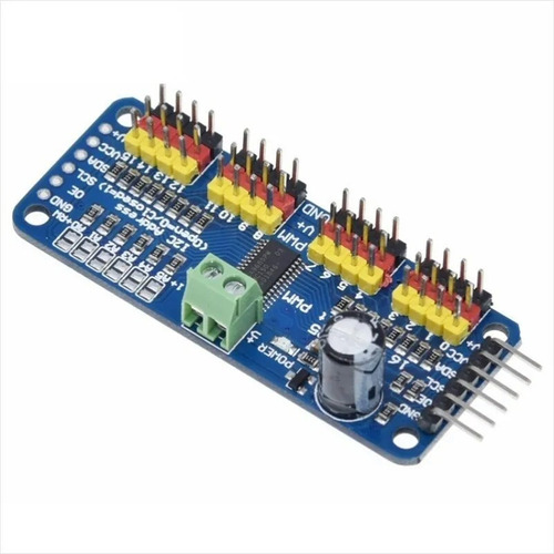 Pca9685 16 Canales Pwm 12-bit I2c Para Sg90 Mg90s Mg995