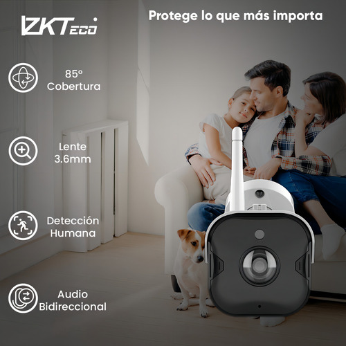 Zkteco Cámara De Seguridad Ng-c401-plus-32 Con Microsd 32gb Bullet Wifi 1080p Distancia Ir 15 Metros Almacenamiento Local Y En La Nube Control Remoto Audio Bidireccional Máxima Seguridad Cctv