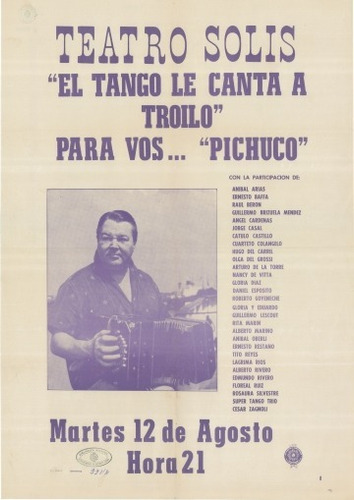 El Tango Le Canta A Troilo En El Año 1975 - Lámina 45x30 Cm.