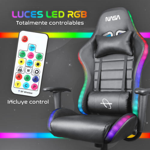 Silla De Escritorio Nasa Pro Gamer Ergonómica Lighting Led