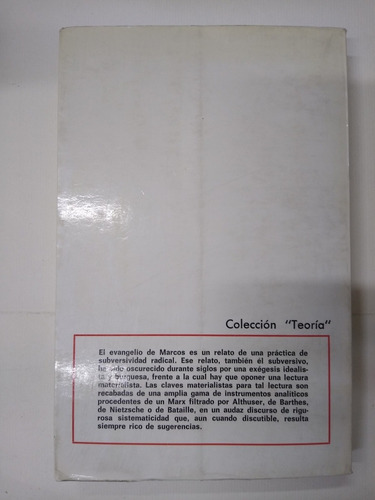 Lectura Materialista Del Evangelio De Marcos / Fernando Belo (Usado)