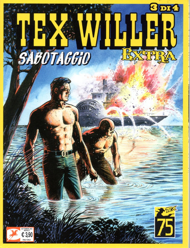 Tex Willer Extra N° 10 - Sabotaggio - 84 Páginas Em Italiano - Formato 16 X 21 - Capa Mole - 2023 - Bonellihq Cx03b Dez23