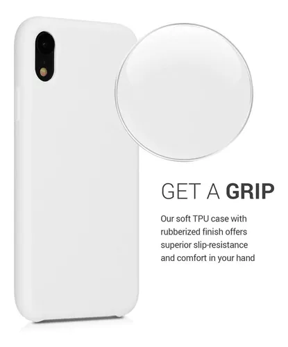 kwmobile - Funda de silicona TPU para iPhone XR, funda suave y flexible de  goma, color blanco, Blanco