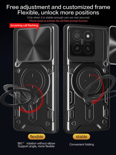 Funda Proteger Rotación Andamio +mica Para Xiaomi 14t/ Pro