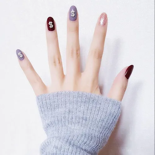 Wokoto 100 Piezas 3d Plata Signo De Dinero Encantos De Uñas