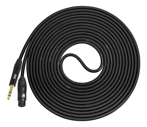 Cable De Microfono Hembra Lyxpro 1/4 Trs A Xlr - 15 Pies -