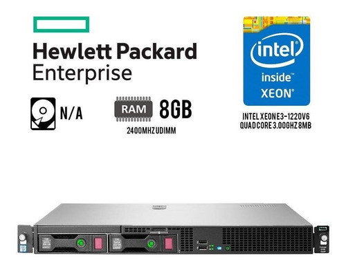 Servidor Hpe Dl20 Gen9 Intel Xeon E3-1220v6 4core 3.0ghz 8gb