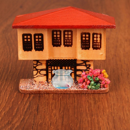 Minicasa De Muñecas Con Figuras De Peces Y Pecera En Miniatu