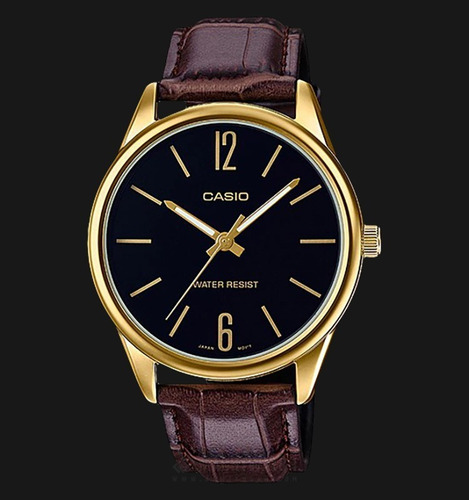 Relógio Casio Masculino Analógico Couro Mtp-v005gl-1budf