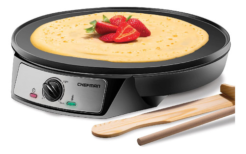 Crepera Antiadherente Chefman Rj33-c-mx 12 Pulgadas Negro