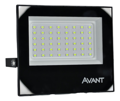 Kit 10 Refletores De Led Luz Neutra 127/220V 50w Ip65 Preto Slim50 Avant