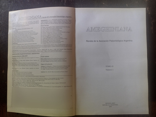Ameghiniana 43 (1-4) Rev. De La Asociac. Paleont. Argentina (Usado)