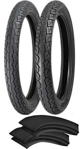 Kit Pneu Factor 90/90-18 + 80/100-18 Matrix Levorin + Camara