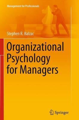 Libro Organizational Psychology For Managers - Stephen R....