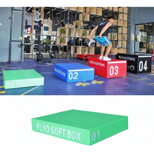 Caja De Salto Pliométrica, Equipo De Verde 15cm Alto