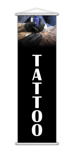 Banner Tattoo Tatuagem Tatuador Serviço Lona 100x30cm