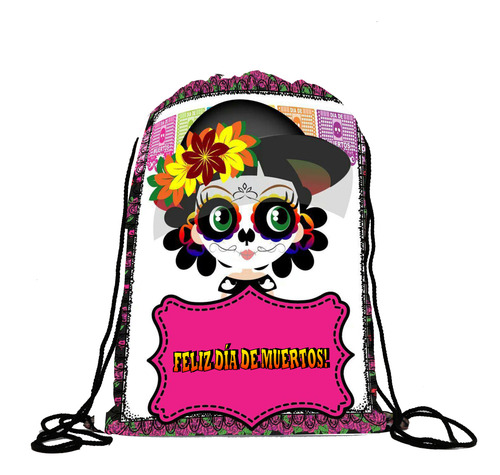 Morralito Dulcero Temática Día De Muertos 30 P