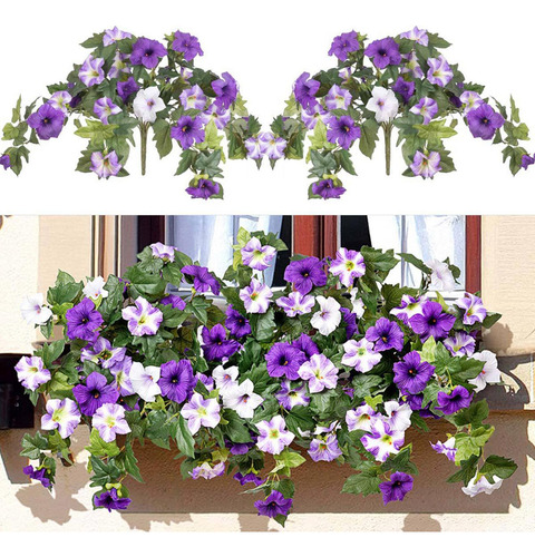 Flores Artificiales Para Exteriores Petunias Artificiales De