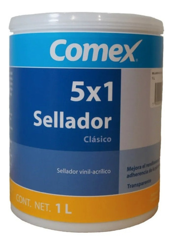 Imagen 2 de 5 de Sellador Vinil-acrílico Comex 5x1 Clásico 1lt