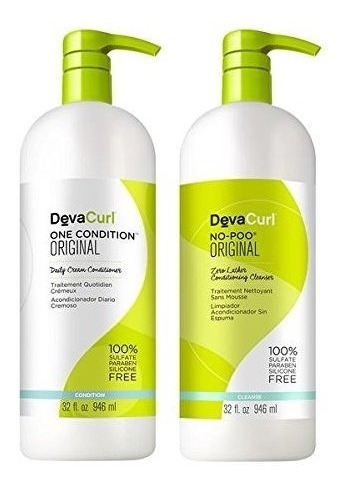 Devacurl No-poo Y Limpiador Una Condición Duo-32 Oz