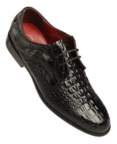 Zapatos De Hombre Carlo Ronaldi Alligator Coco Grabado Piel