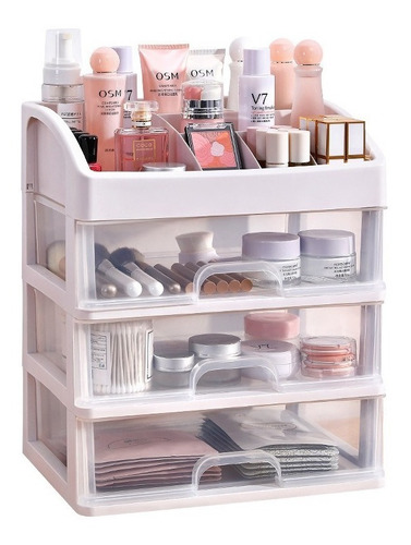 Caja Organizador De Cosméticos Tres Cajones