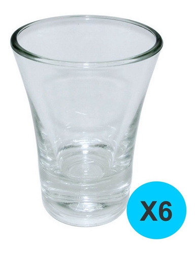 Vaso Shot Tequila Rigolleau Tijuana Vidrio X 6 Unidades