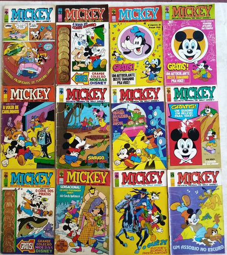 Mickey 1975 Abril 4 Hq`s Gibi Antigo E Raros Frete Grátis 