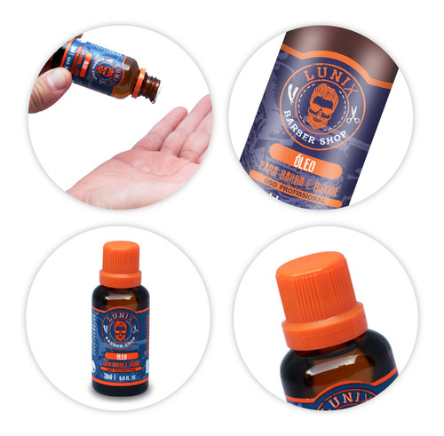 Óleo para barba Lunix Cosméticos Líquido fragancia melaleuca e alecrim de 29.573mL 50g