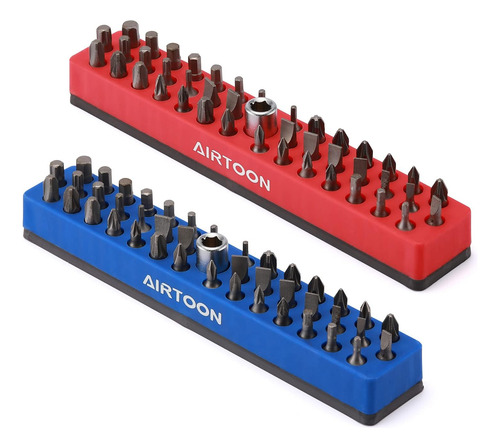 Soportes Magnéticos Para Puntas Hexagonales De 6 Mm Rojo