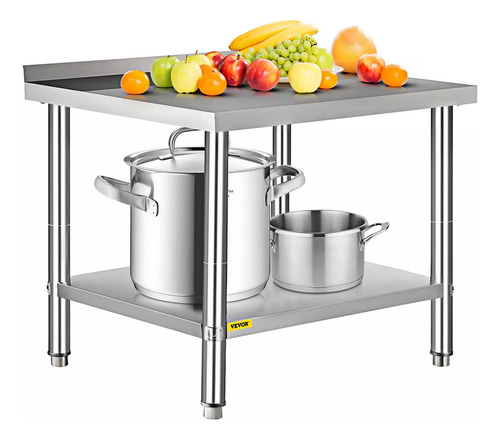 Vevor Mesa De Trabajo Cocina Acero Inoxidable 36x24x35 PuLG