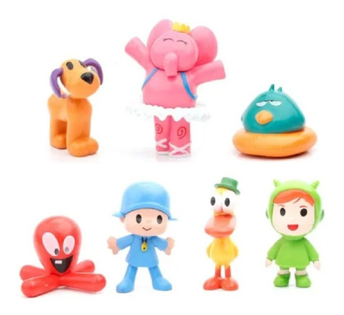 Pocoyo Y Sus Amigos 7 Figuras 6,5cm Juguete Colección Niños 