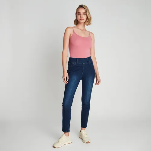 Jeans Calza Con Pretina Alta - 73000249