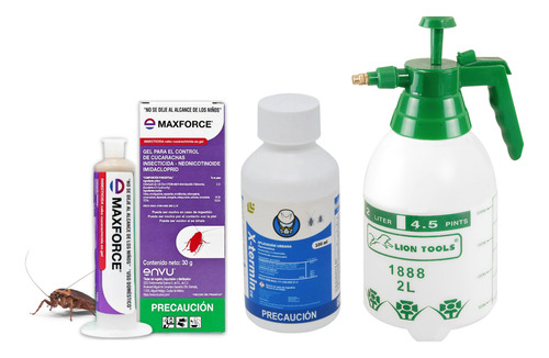 Kit Mata Cucarachas Maxforce Gel X-termin Y Fumigador Plagas