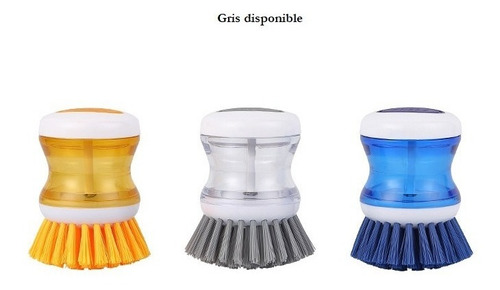 Cepillo Lavaplatos Cocina Con Dispenser De Jabon Recargable