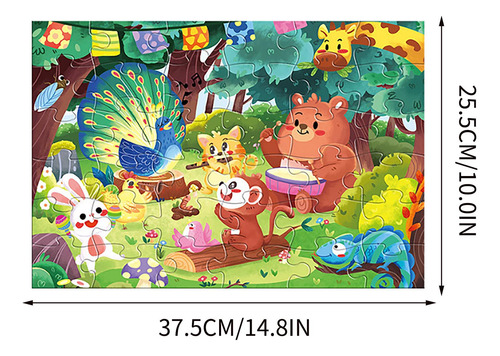 Caja De Regalo De Papel Con Forma De Rompecabezas Para Niños