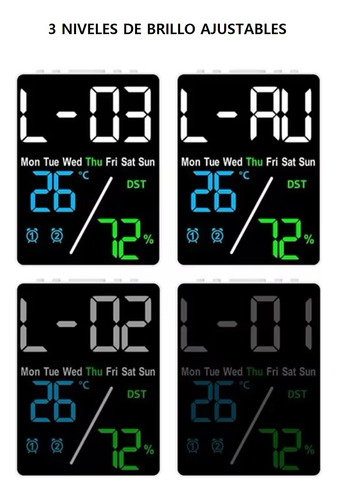 Reloj Despertador Digital Multifuncion Fecha Temperatura