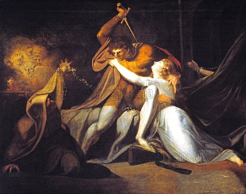 Cuadro Percival Liberando A Belisane - Henry Fuseli - 1780s