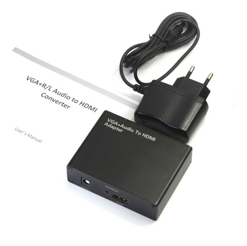 Imagen 2 de 2 de Conversor Adaptador Convertidor Vga A Hdmi 1080 Full Hd