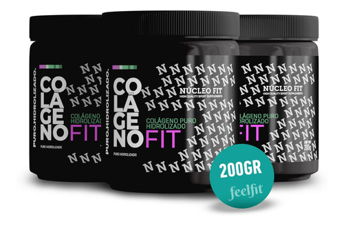 Colageno Puro Hidrolizado Fit 200g Nucleo Fit Sabor Sin sabor