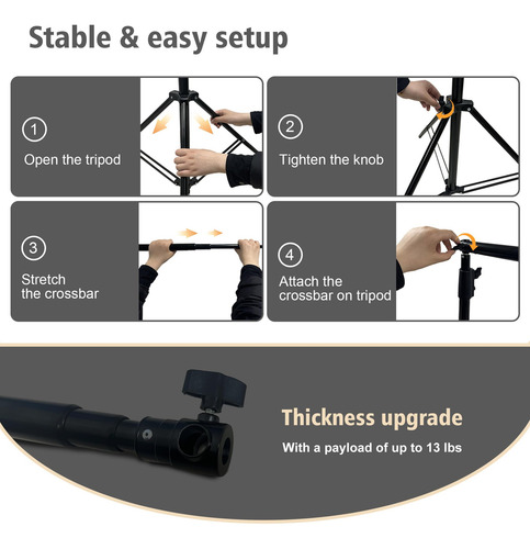 Sistema De Soporte Ajustable Para Telón De Fondo Fotográfico