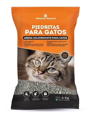 Piedras Sanitarias P/ Gato Aglomerante Control De Olores 4kg